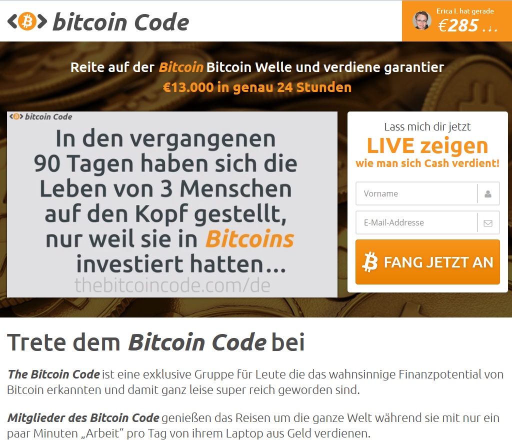 Spam Mail für Bitcoins